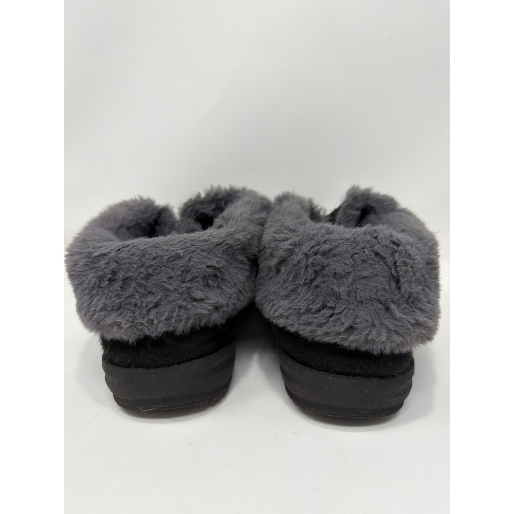 Womens Black Moccasin‎ Boots Faux Fur Lined Cozy Slippers Size 8.5 - Picture 4 of 10